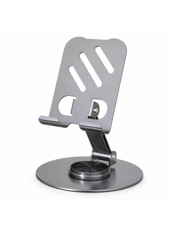 MTL Metal Phone & Tablet Stand with 360° Rotation – Adjustable Foldable Desktop Mobile Holder, Stable Alloy Bracket for Live Streaming & Office Use - Image 1